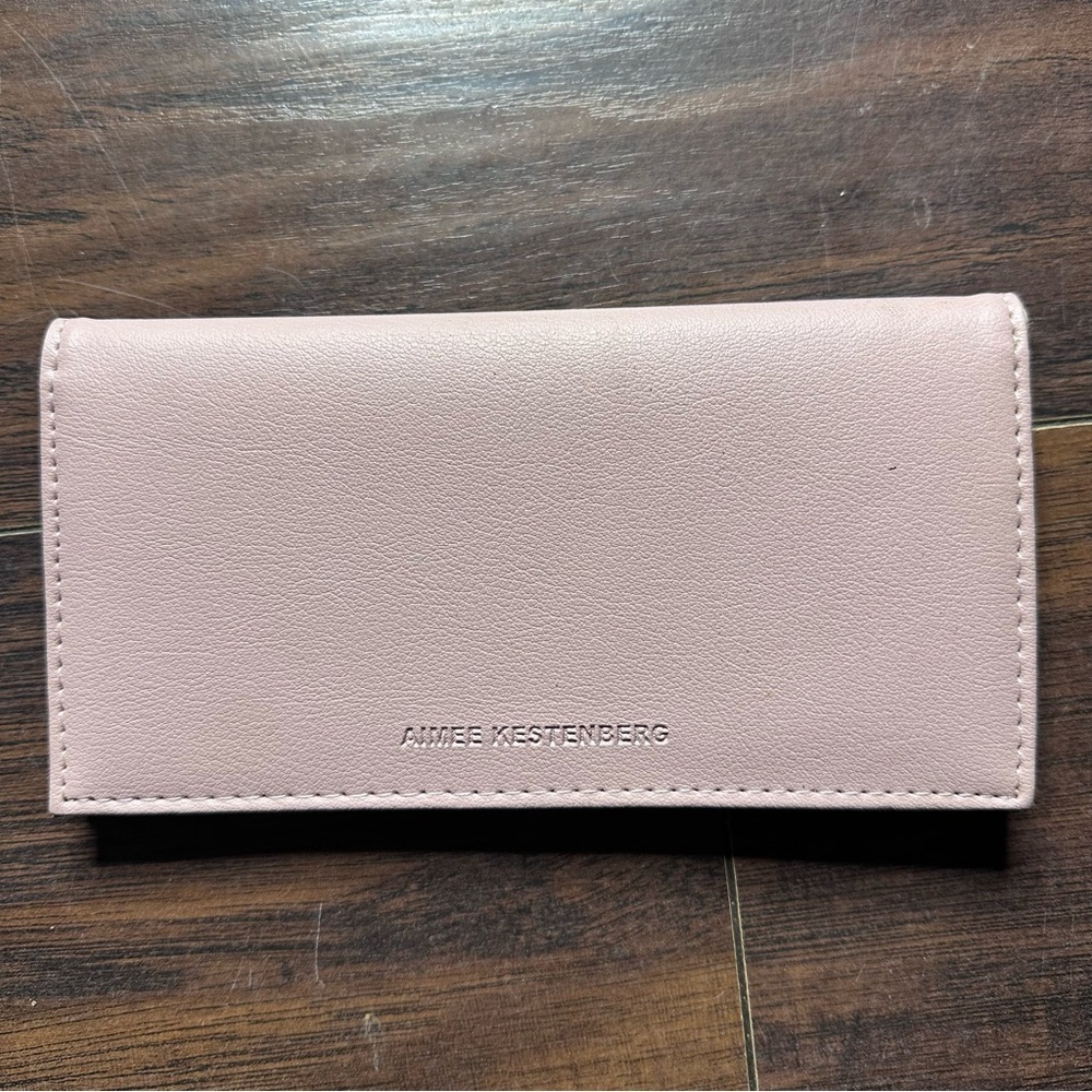 Aimee Kestenberg Pink Marietta Flat Faux Leather Wallet